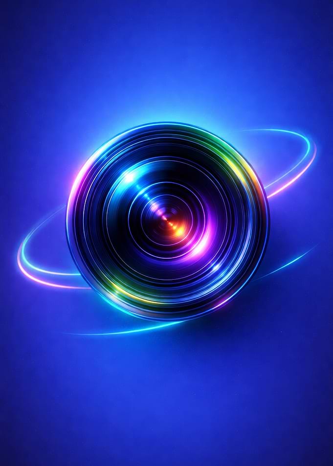 Abstract Glowing Orb with Rings