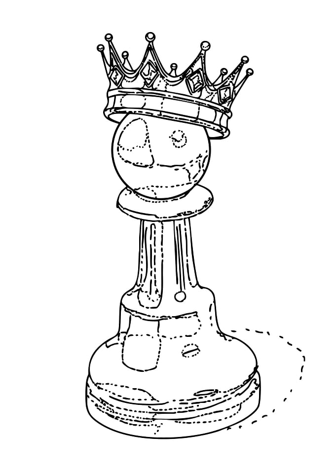Chess Pawn with Crown