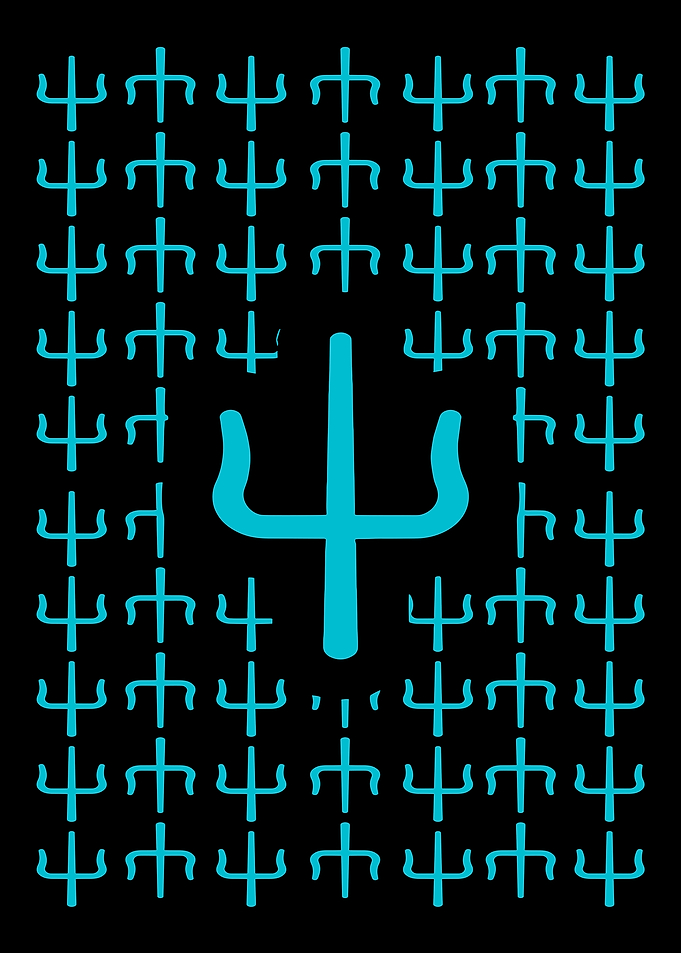 Turquoise Symbol on Black 21 pilot