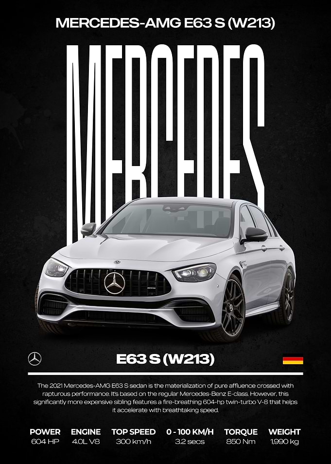 Mercedes-AMG E63 S (W213) Poster