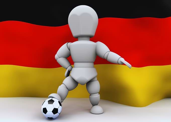 German Flag and Soccer Player