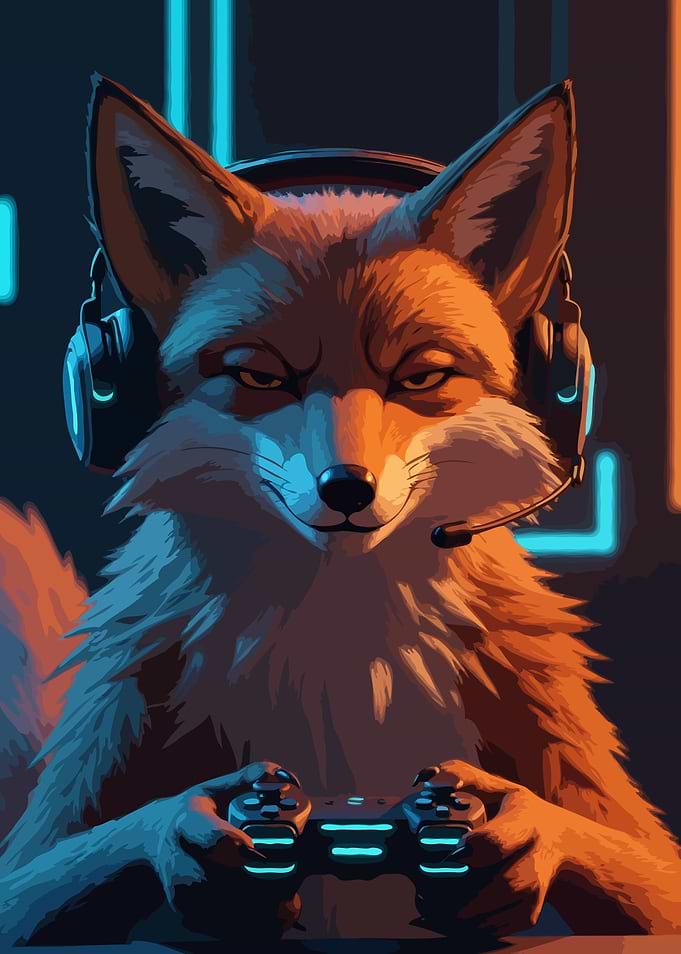 Gamer Fox Focus Art