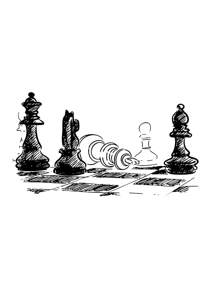 Chess Game with Fallen King