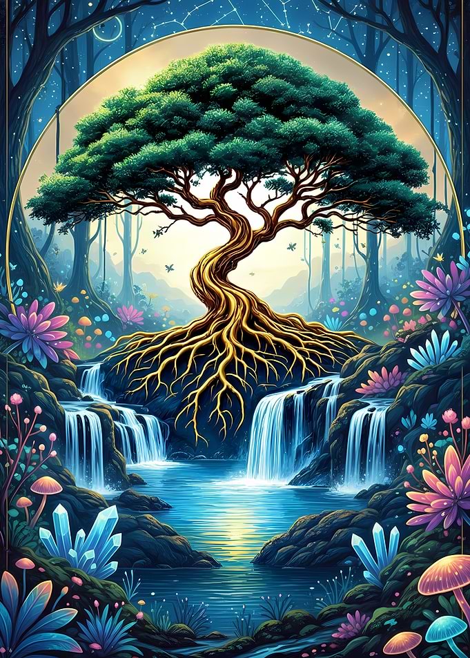 Enchanted Tree of Life Waterfall