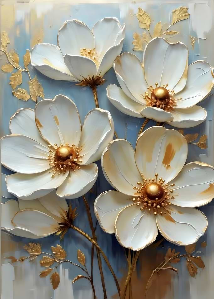 White and Gold Floral Arrangement