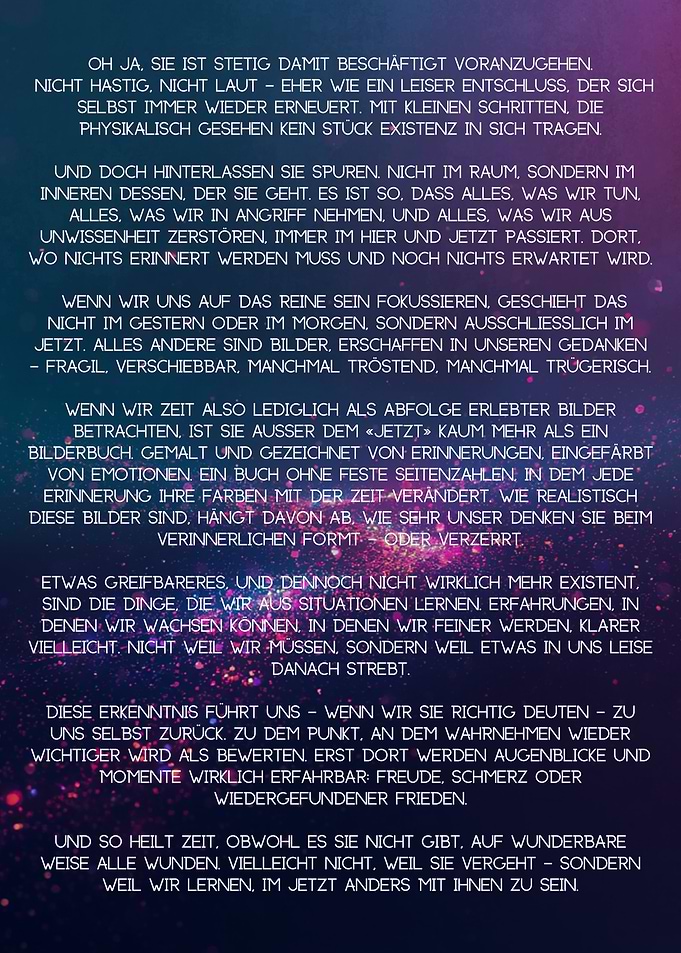 zeit | Inspirational Text German