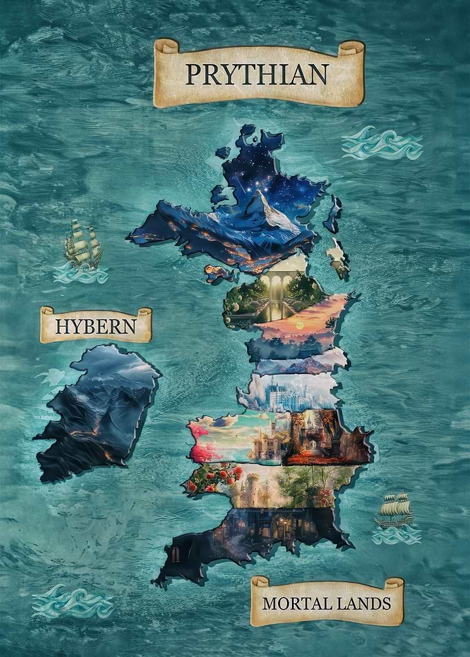 Fantasy Map of Prythian and Hybern