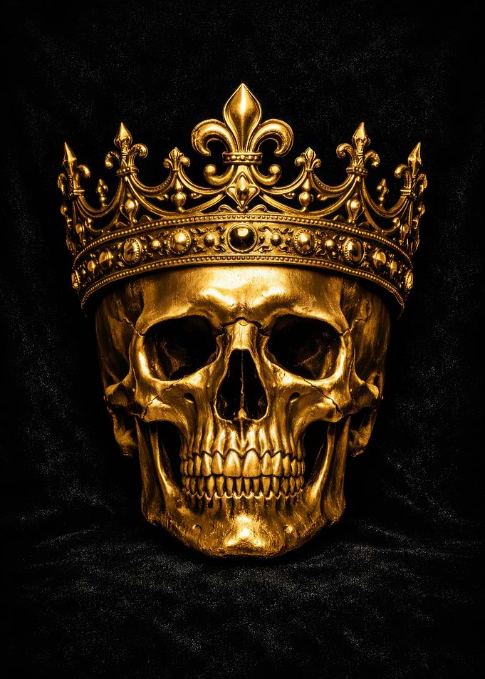 Golden Skull with Crown