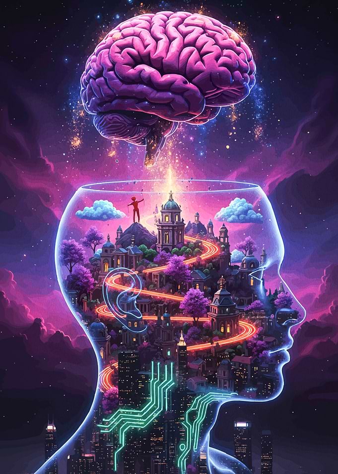 Digital Brain Cityscape
