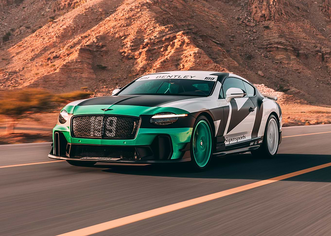 Bentley Continental GT Supersports on a Desert Road