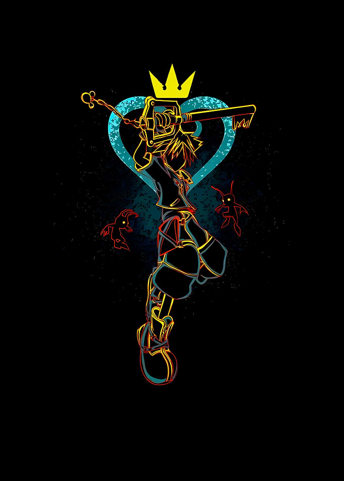 Sora with Keyblade and Heart Symbol