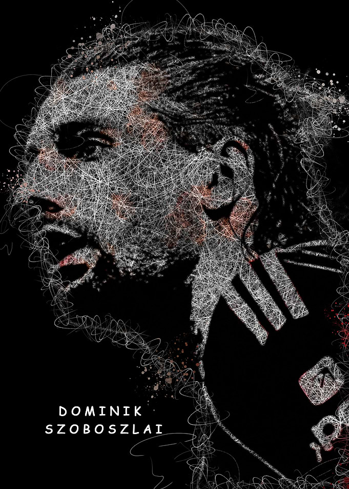 Dominik Szoboszlai Abstract Portrait