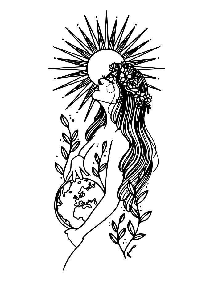 Pregnant Earth Mother Goddess