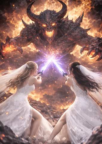 Two Brides Fight a Demon
