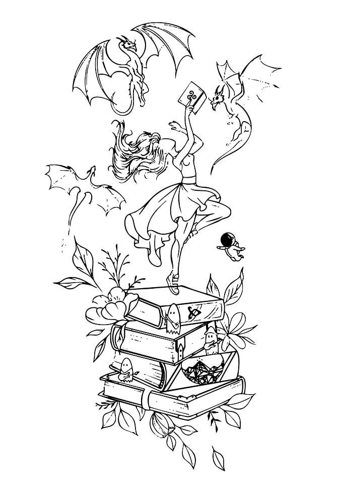 Ballerina and Dragons Reading Books