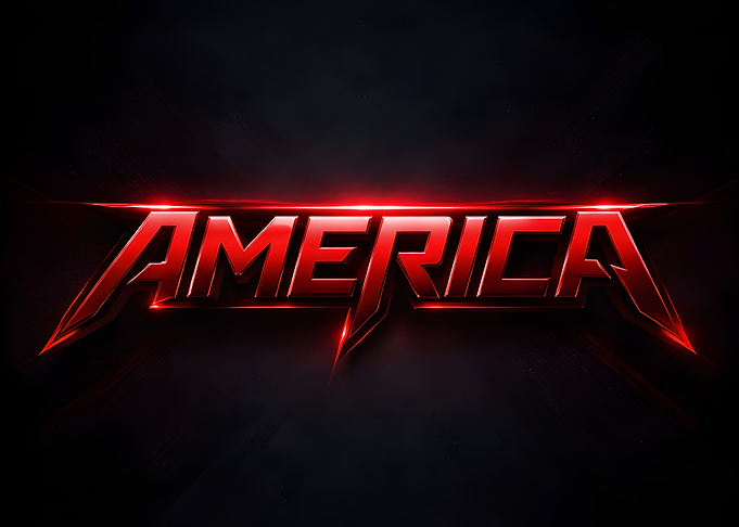 America Text Art