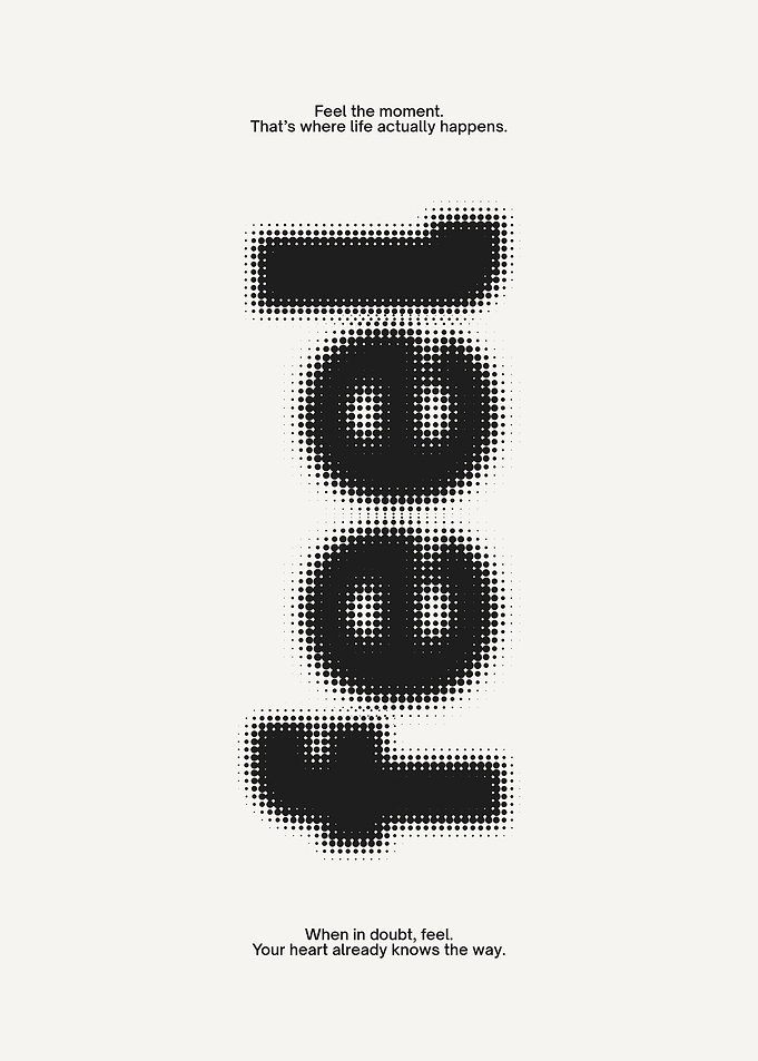 Feel the moment text art