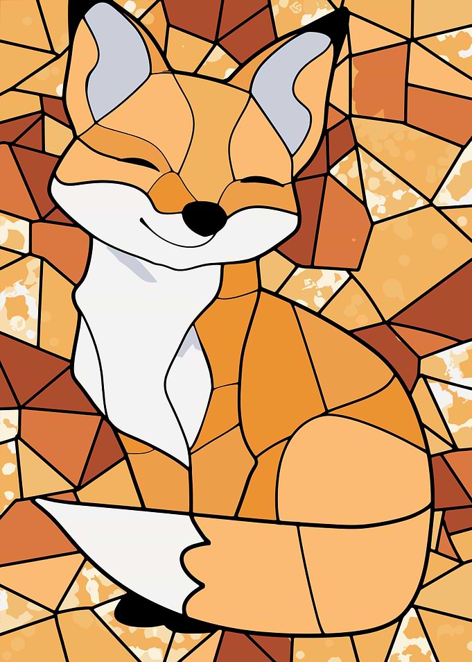 Stained Glass Fox