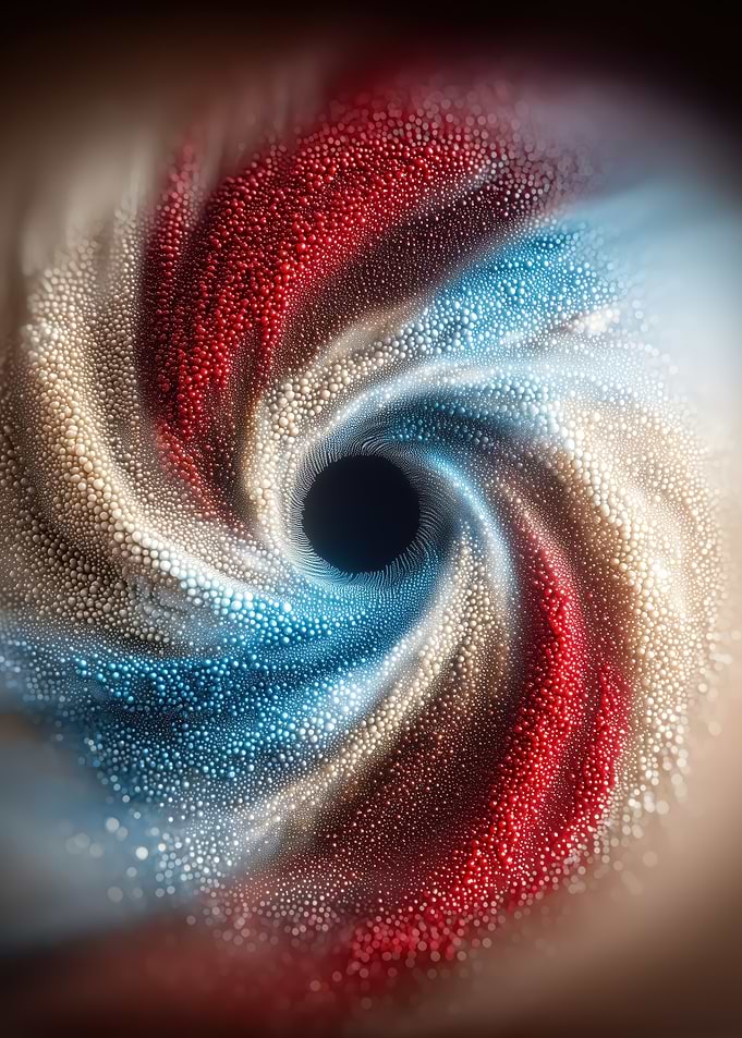 Abstract Swirling Vortex of Beads