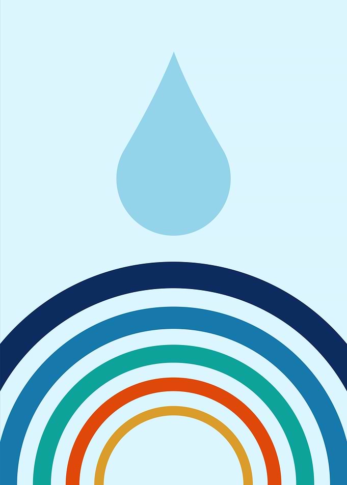 Water Drop and Rainbow