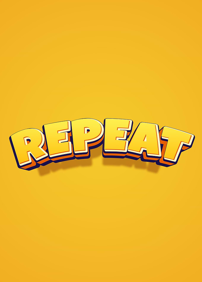 Repeat text art