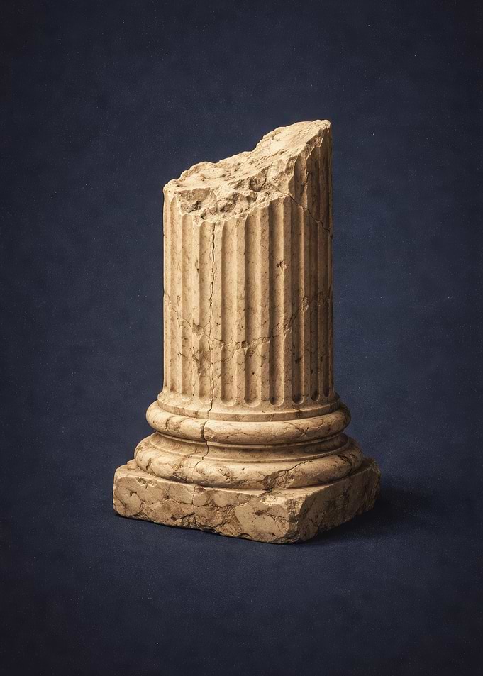 Fragment of a Broken Ancient Column