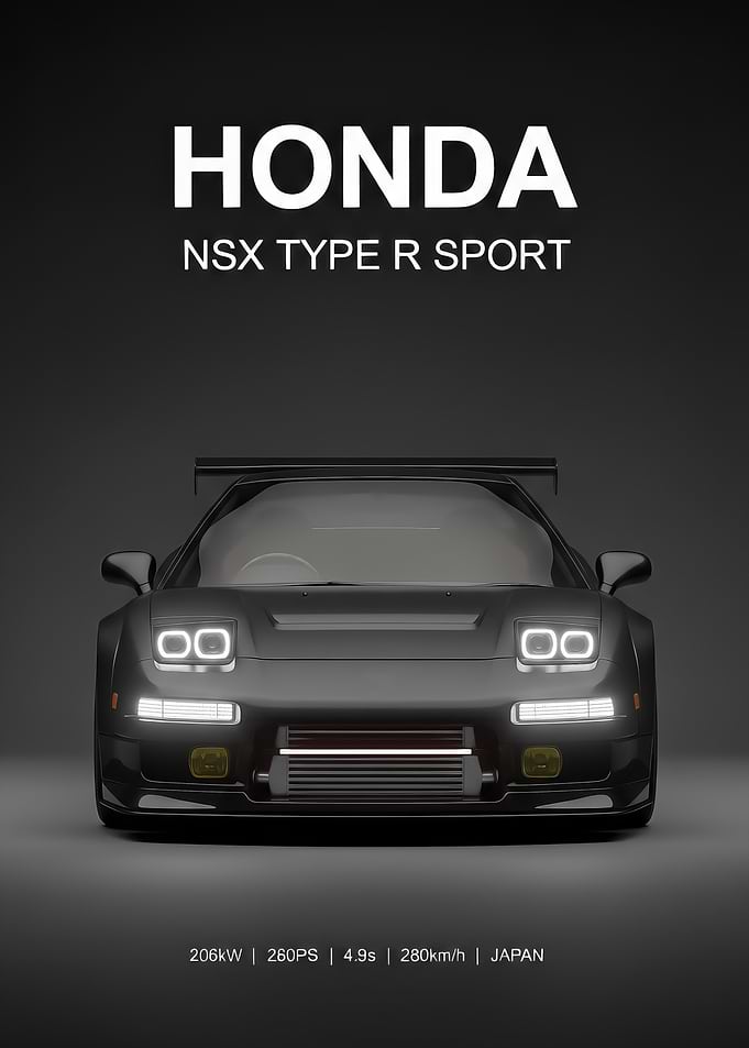 balck Honda NSX Sport Poster