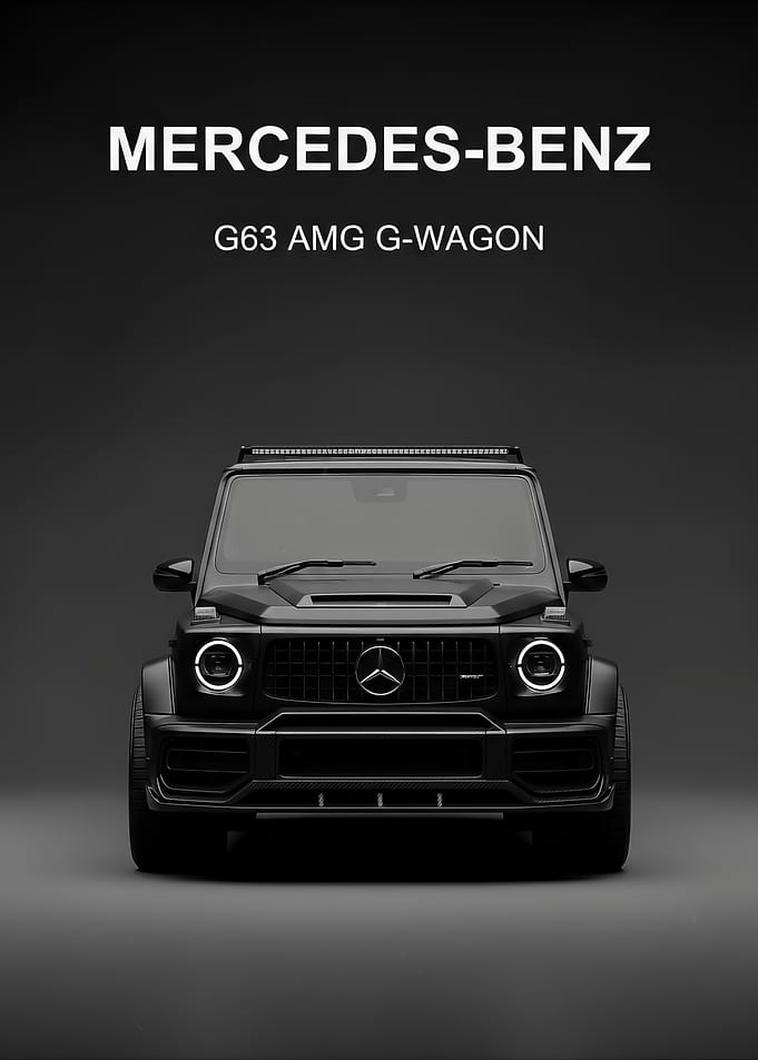 black Mercedes-Benz G63 AMG G-Wagon poster