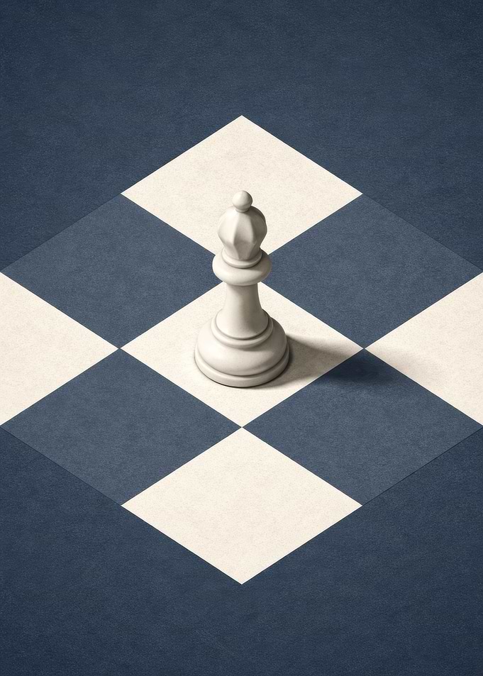 White Bishop on a Chessboard
