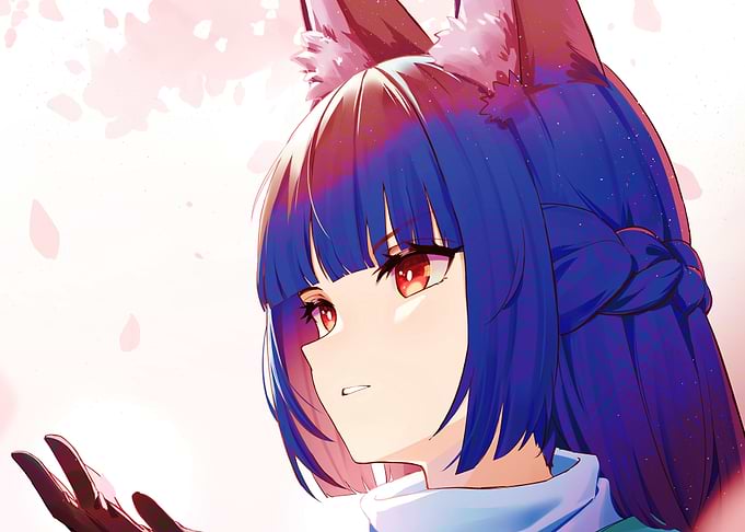 Anime Girl with Fox Ears