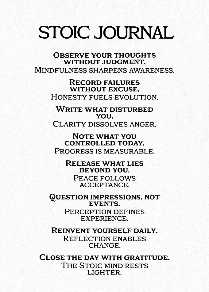 Stoic Journal Mindfulness