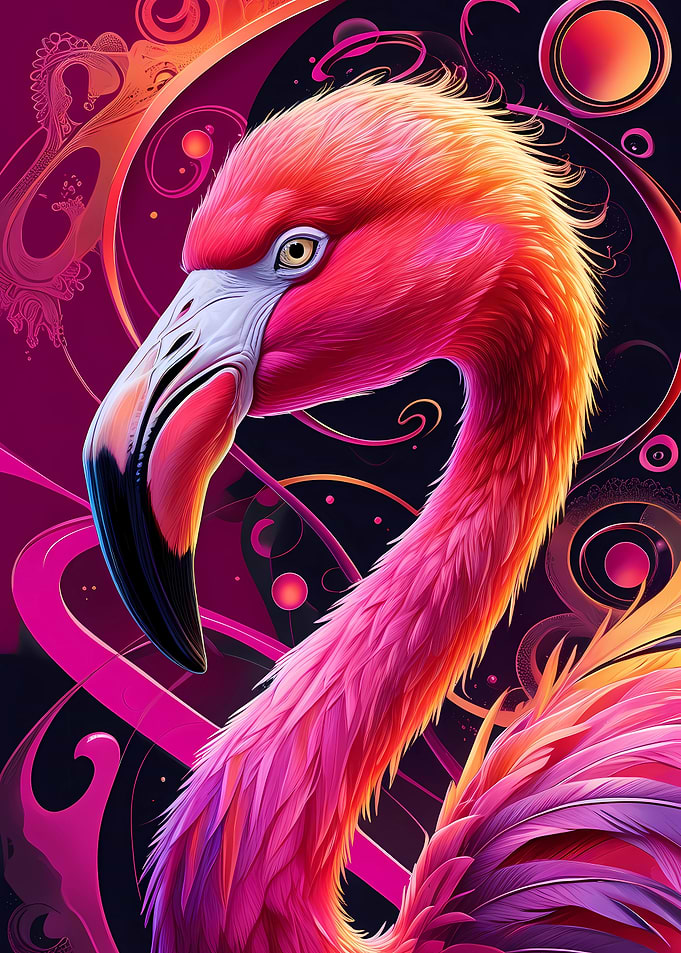 Vibrant Flamingo Portrait