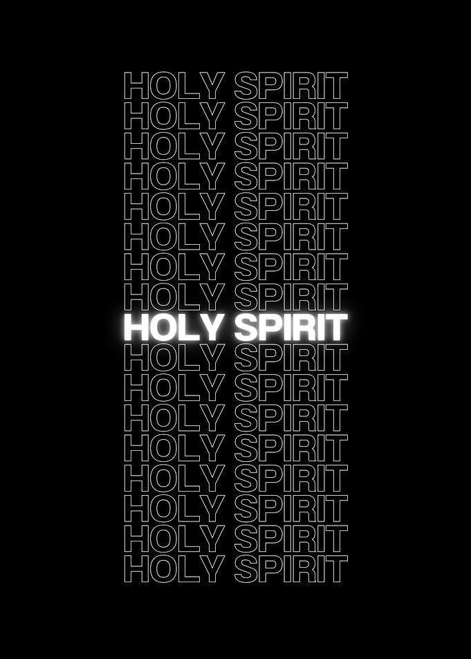 Holy Spirit Text Art