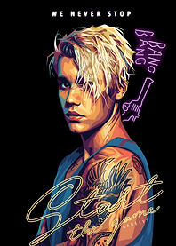 Justin Bieber Pop Art Portrait