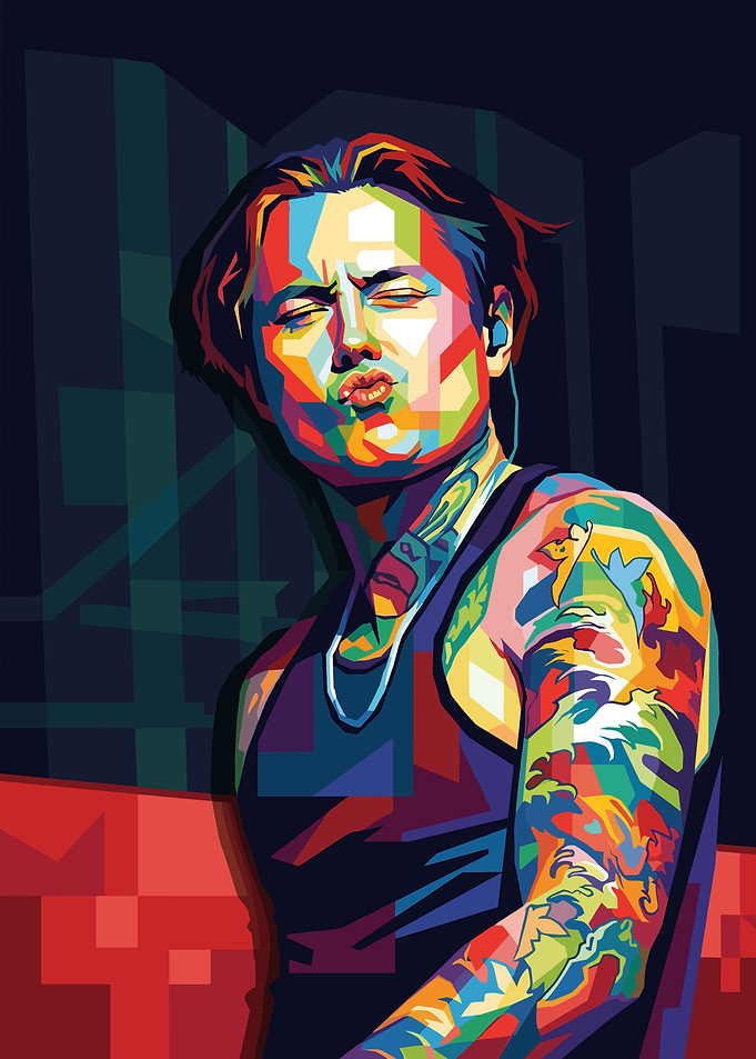 Noah Sebastian Colorful WPAP
