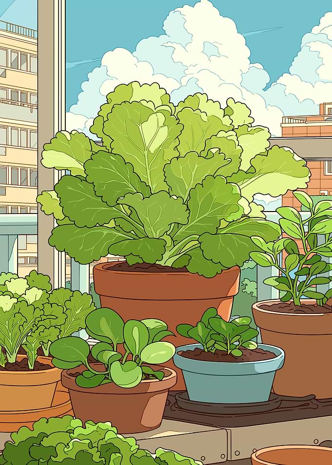 Balcony Garden with Lush Greenery