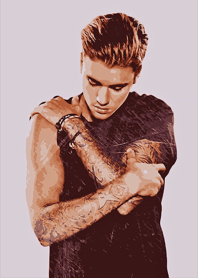 Justin Bieber Pop Art Portrait