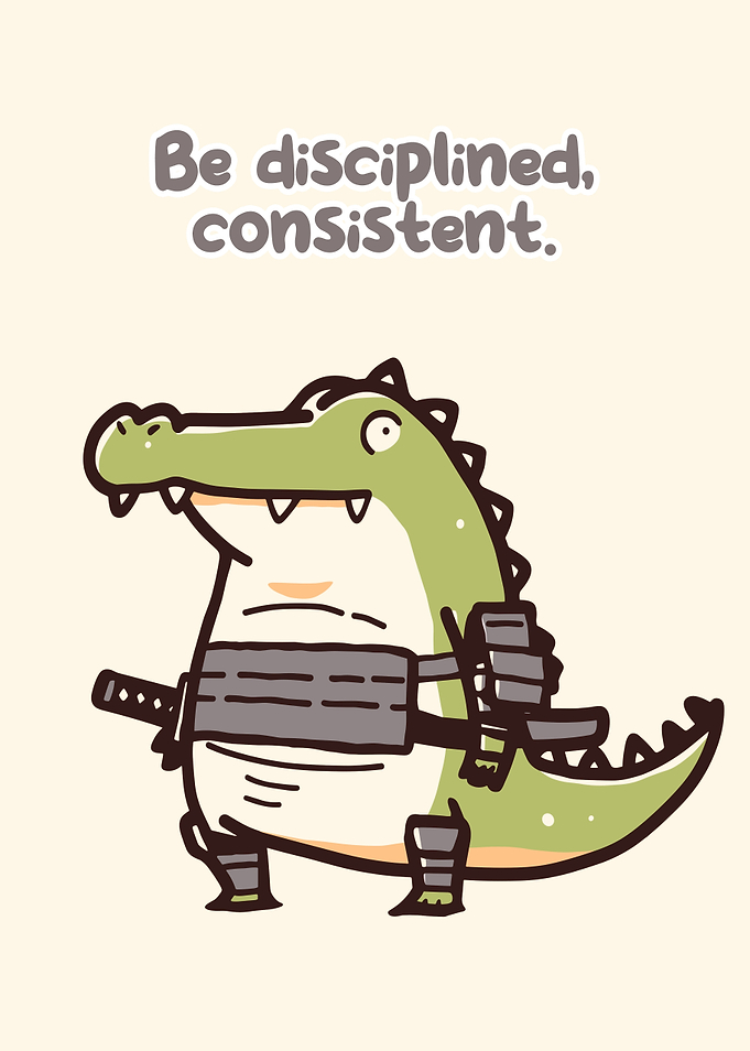 Disciplined Dinosaur Warrior