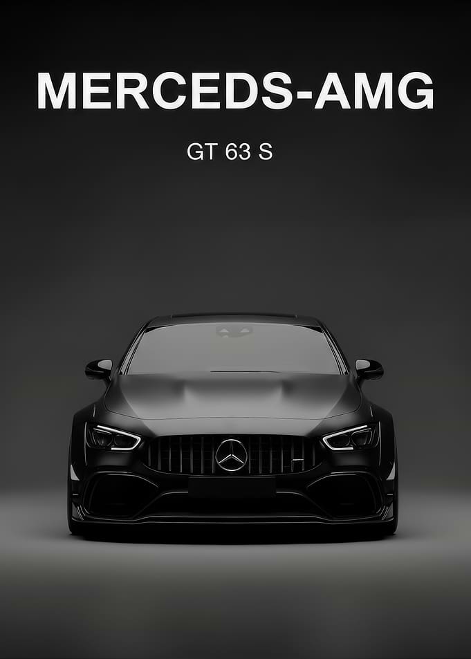 black Mercedes-AMG GT 63 S poster