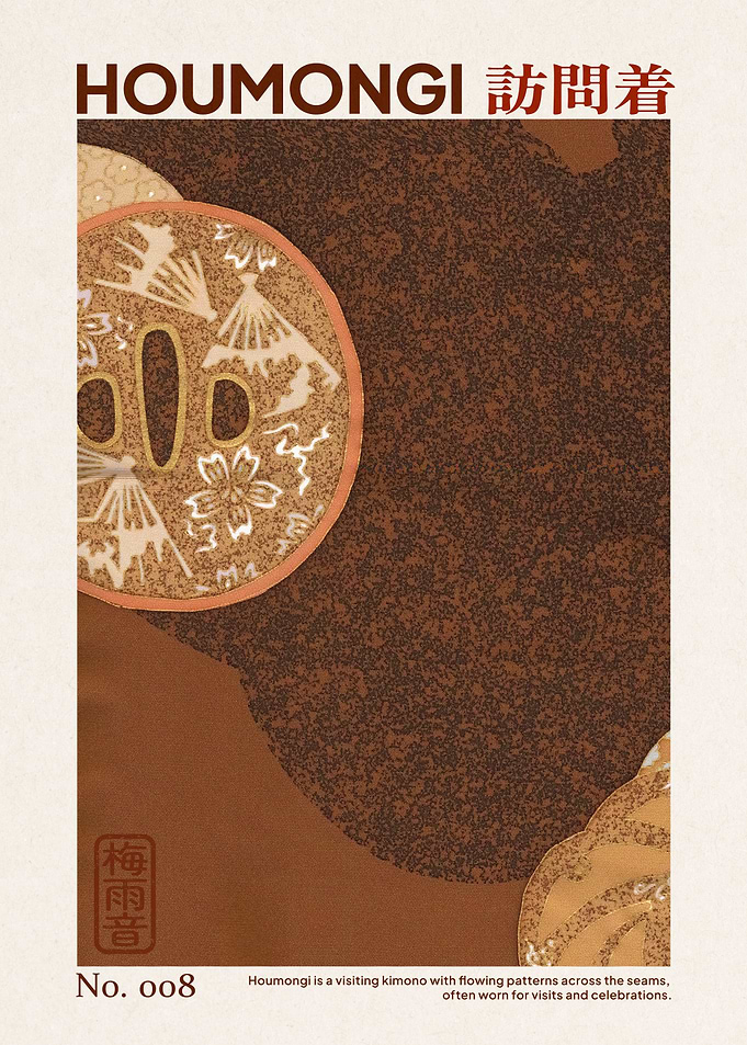 Traditional Japanese Kimono Tsuba Pattern Skan