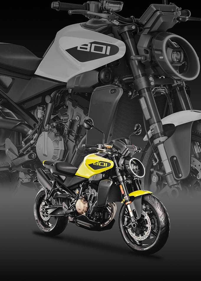 Yellow husqvarna-vitpilen Motorcycle
