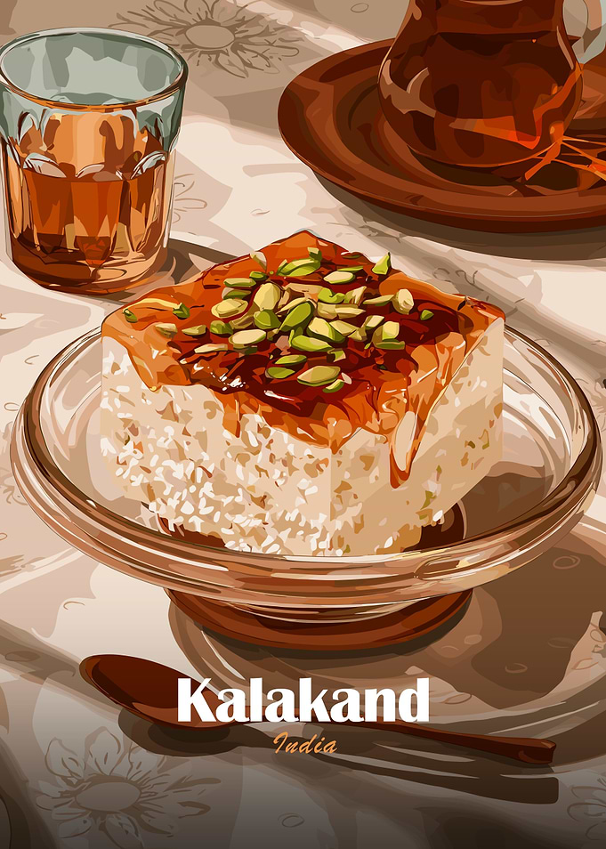 Kalkand Dessert with Tea
