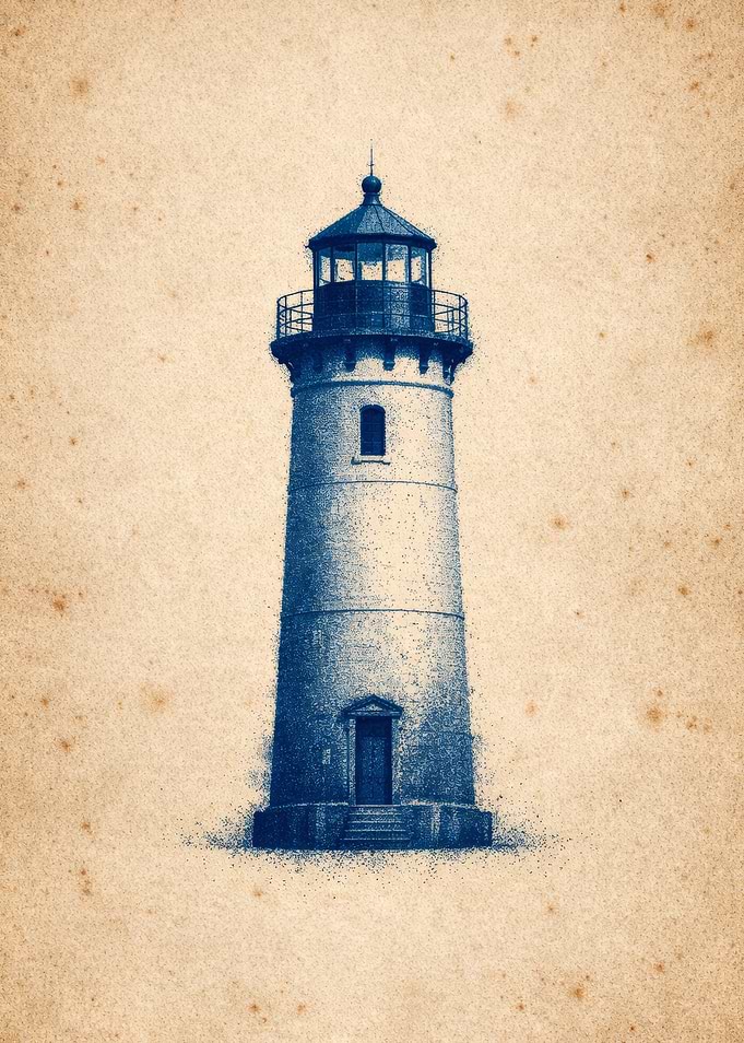 Vintage Lighthouse Illustration