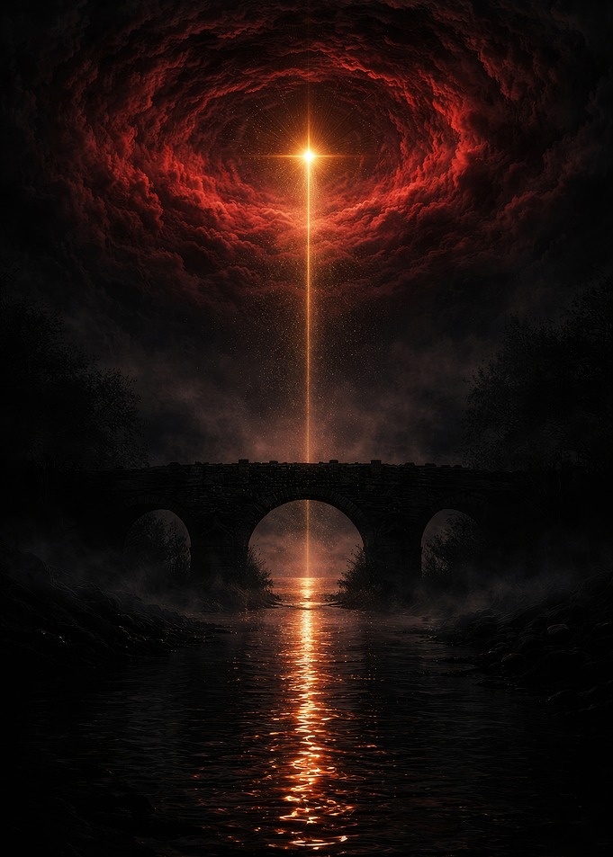Mystical Light Over Ancient Bridge