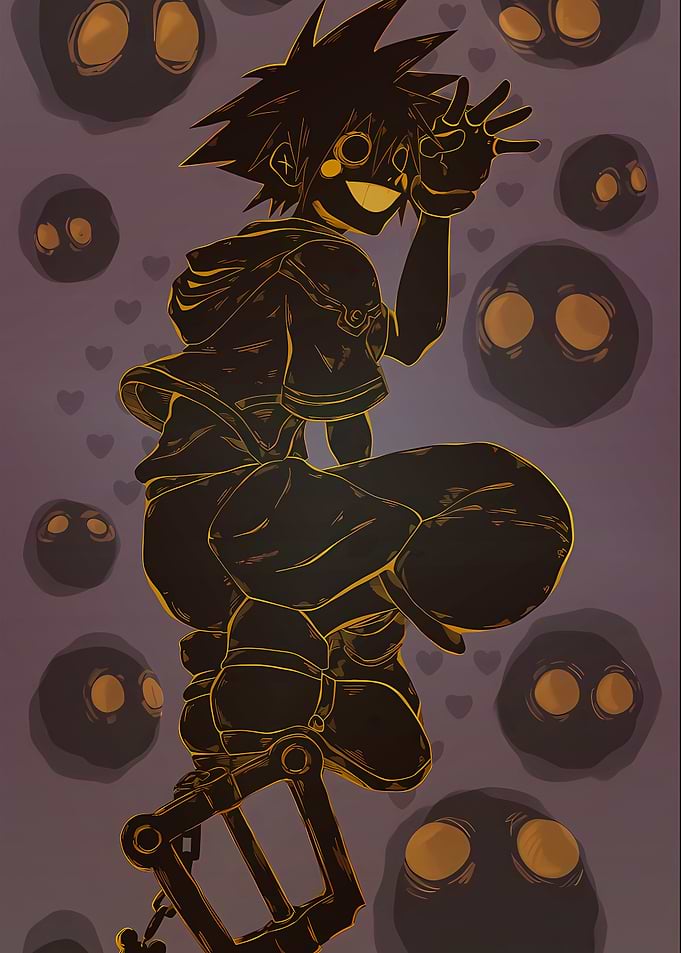 Sora as a Shadow Heartless