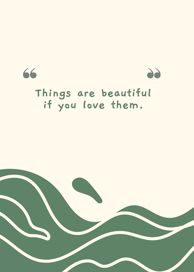 Inspirational Quote with Nature Elements