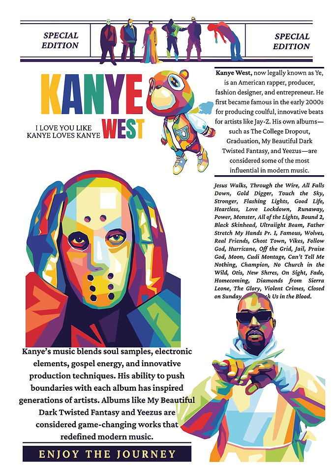 Kanye West Pop Art Poster