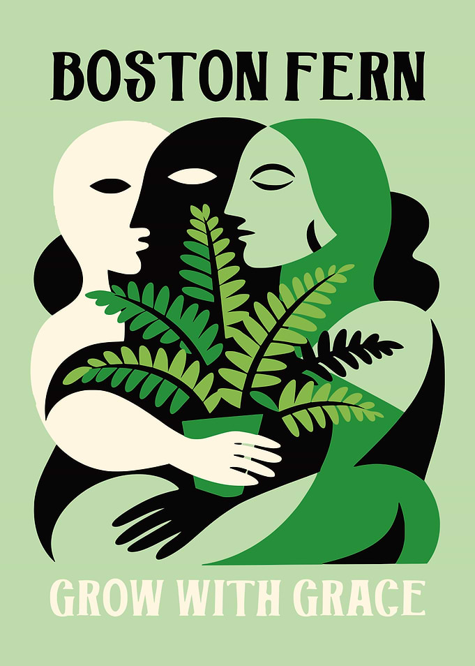 Boston Fern Grow With Grace Poster