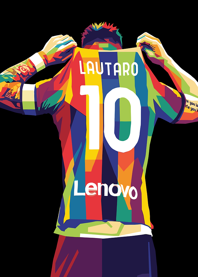 Lautaro Martinez Football Jersey Pop Art