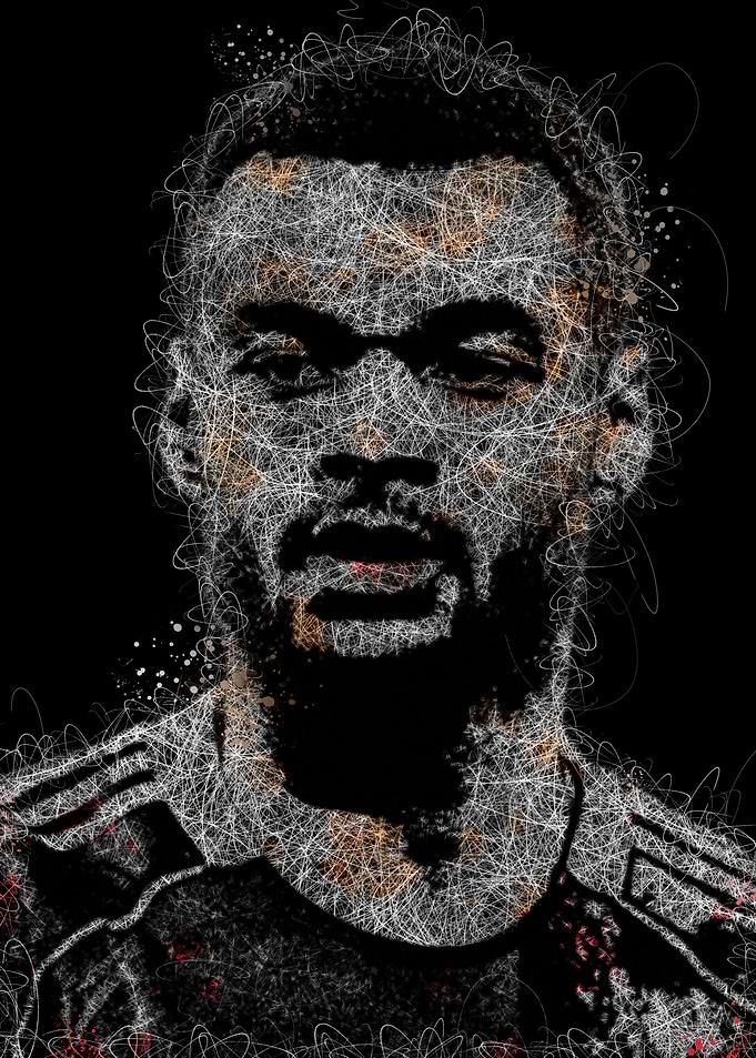 Cody Gakpo Abstract Portrait